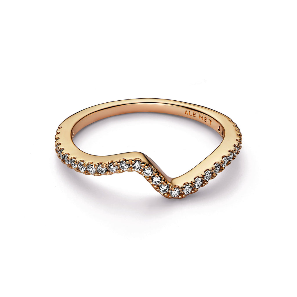 Pandora Sparkling Wave Ring