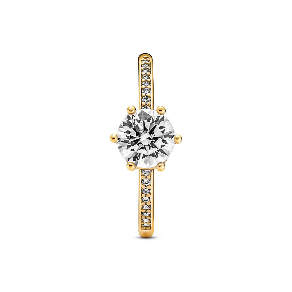 Pandora Clear Sparkling Crown Solitaire Ring