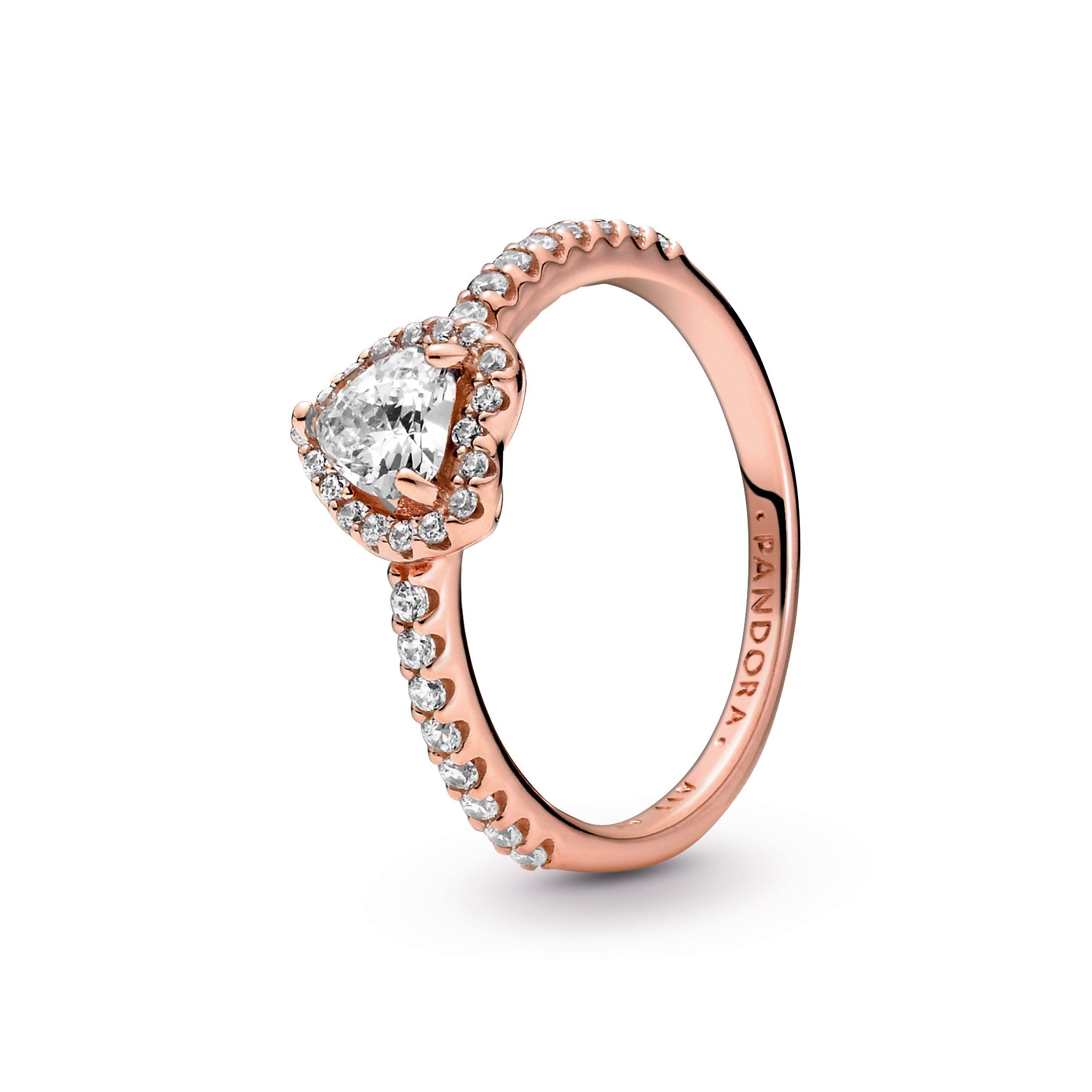 Pandora Sparkling Elevated Heart Ring
