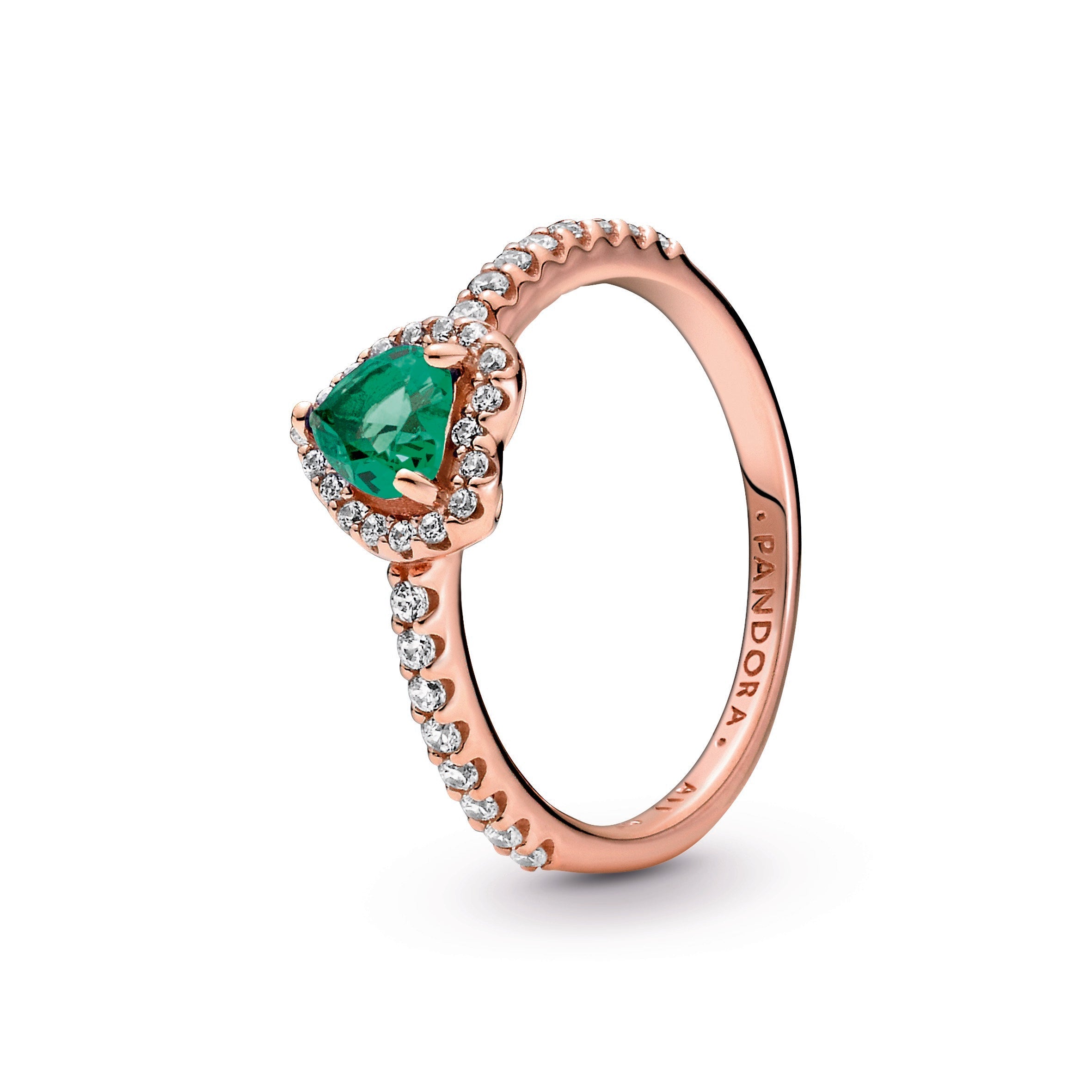 Pandora Sparkling Elevated Heart Ring
