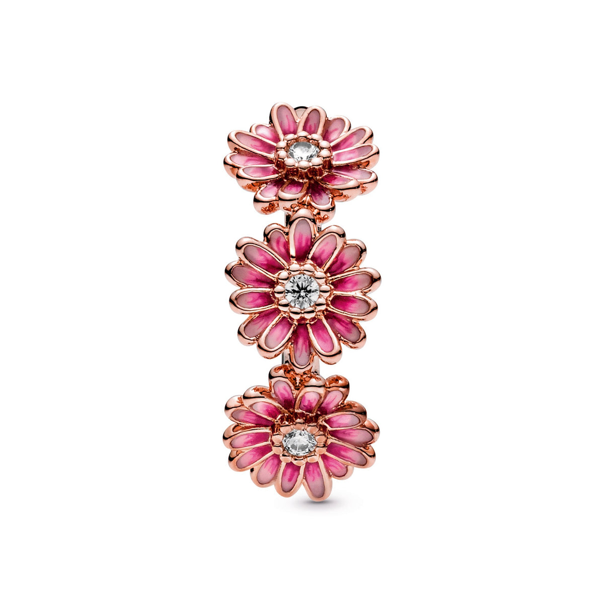 Pandora Pink Daisy Flower Trio Ring