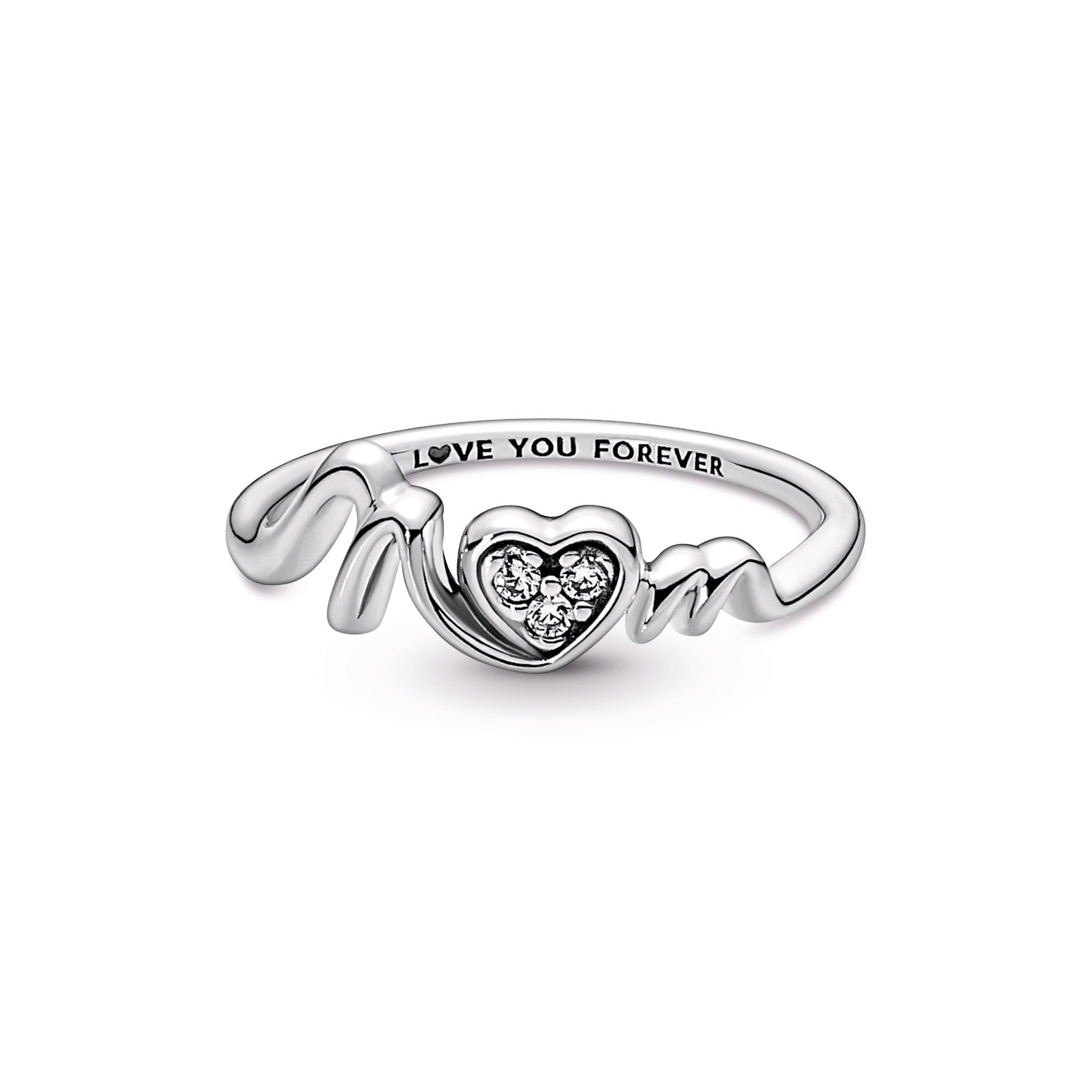 Pandora Mum Pave Heart Ring
