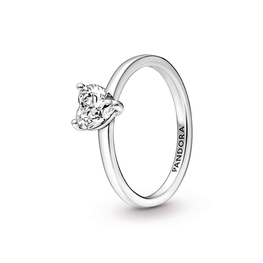 Pandora Sparkling Heart Solitaire Ring