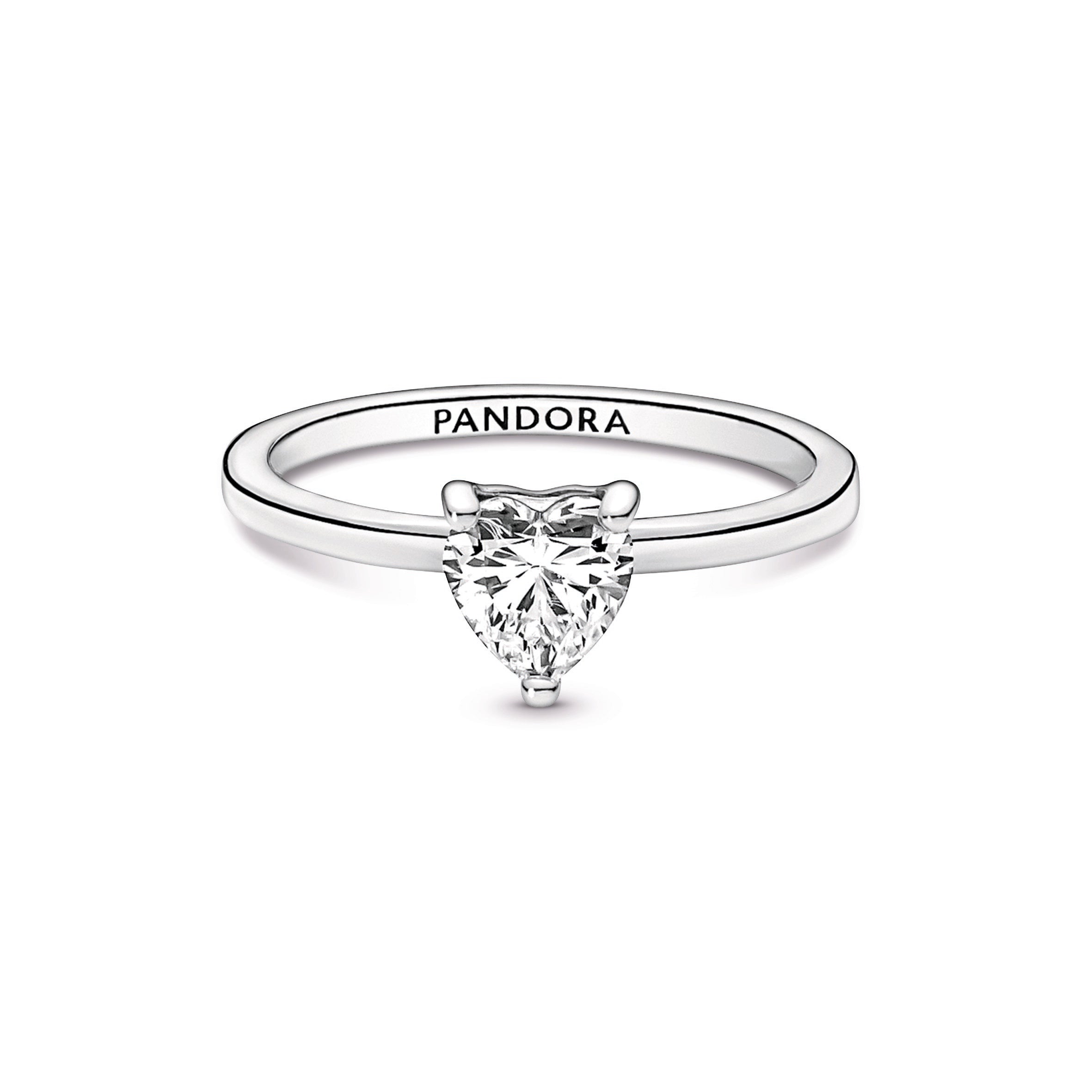 Pandora Sparkling Heart Solitaire Ring