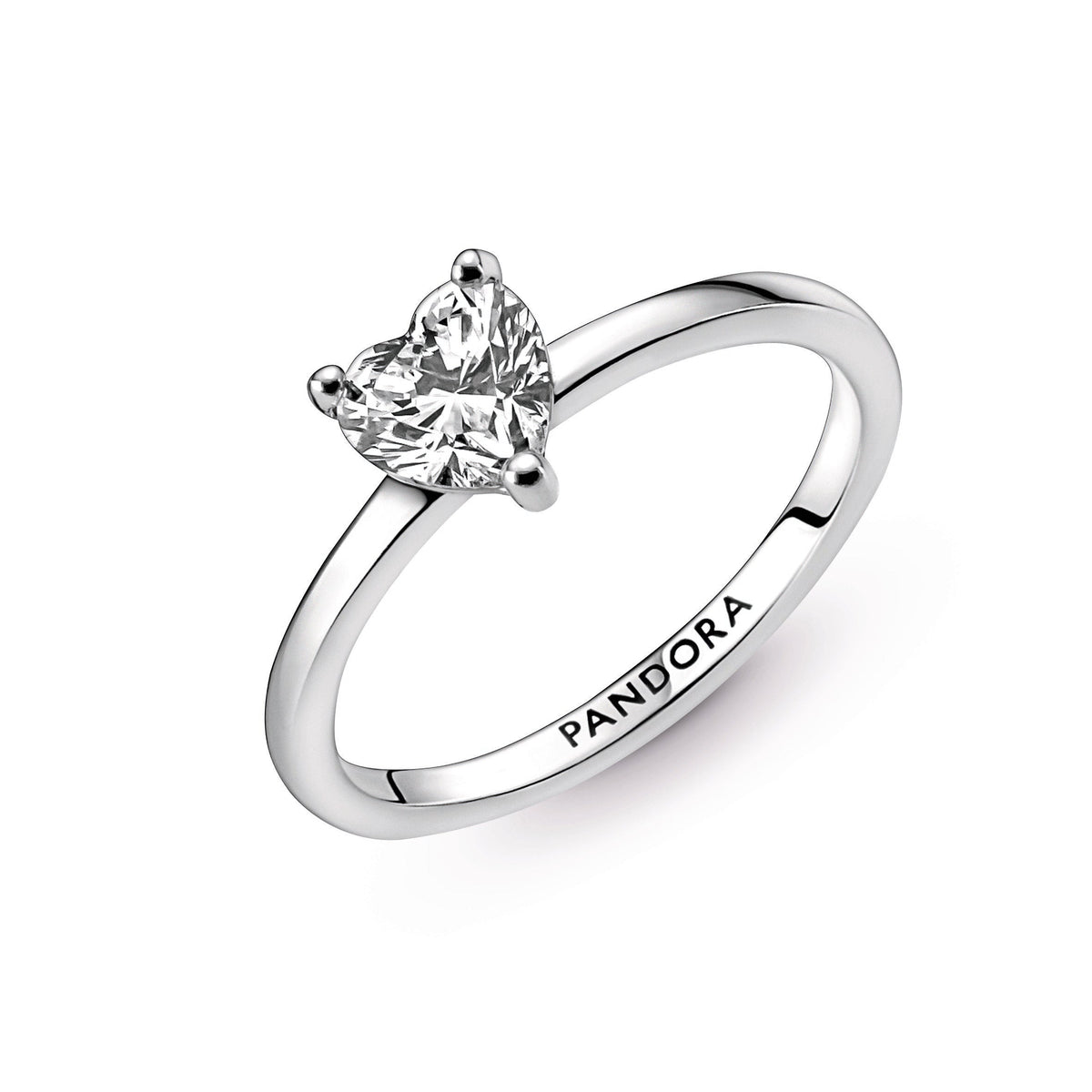 Pandora Sparkling Heart Solitaire Ring