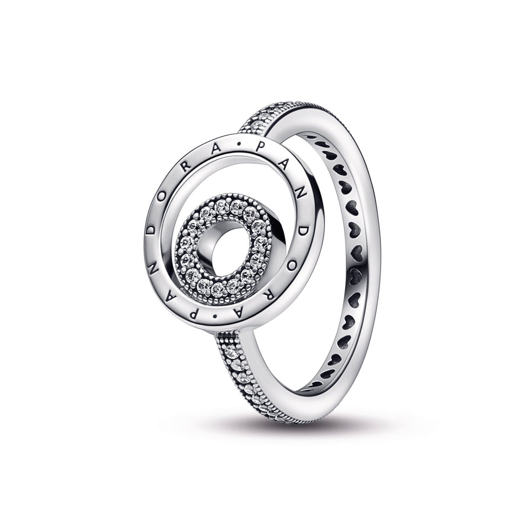 Pandora Signature Logo Circles Pave Ring