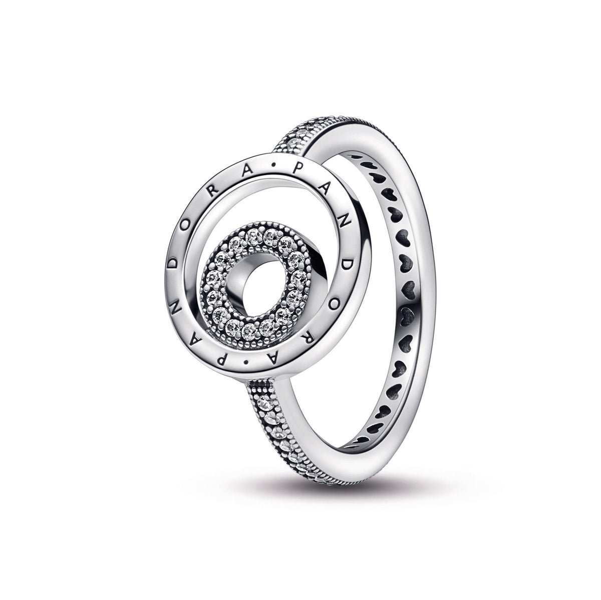 Pandora Signature Logo Circles Pave Ring