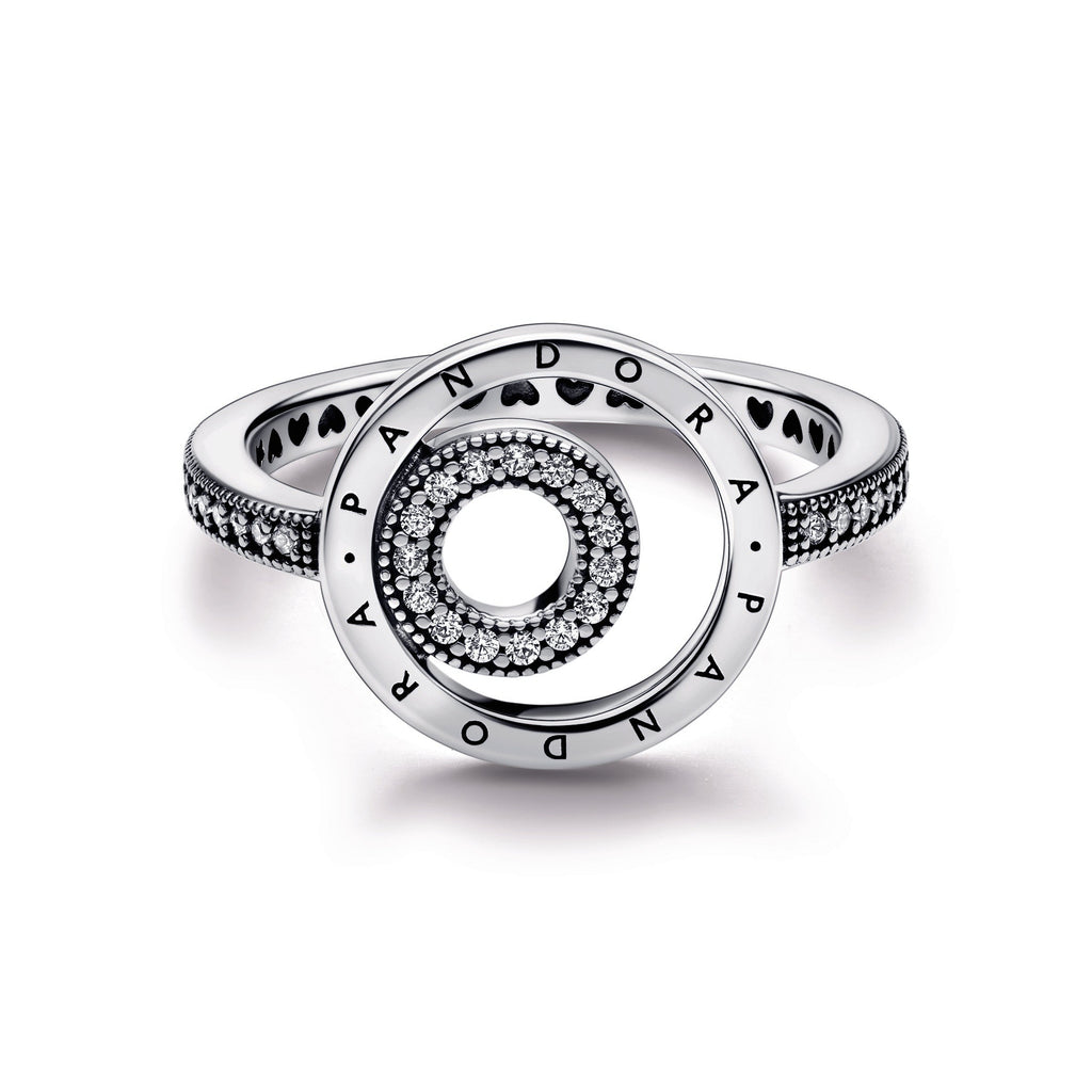 Pandora Signature Logo Circles Pave Ring