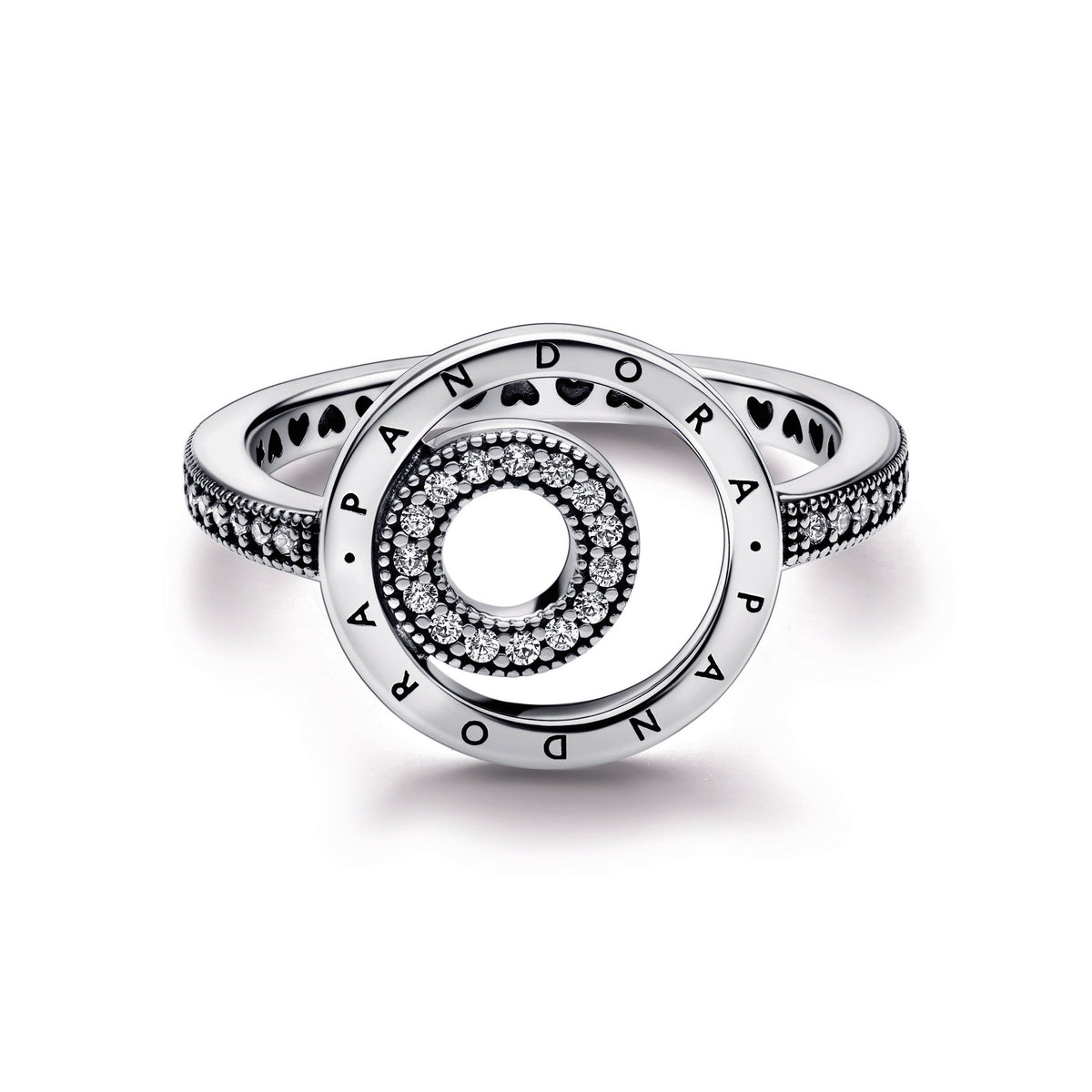Pandora Signature Logo Circles Pave Ring