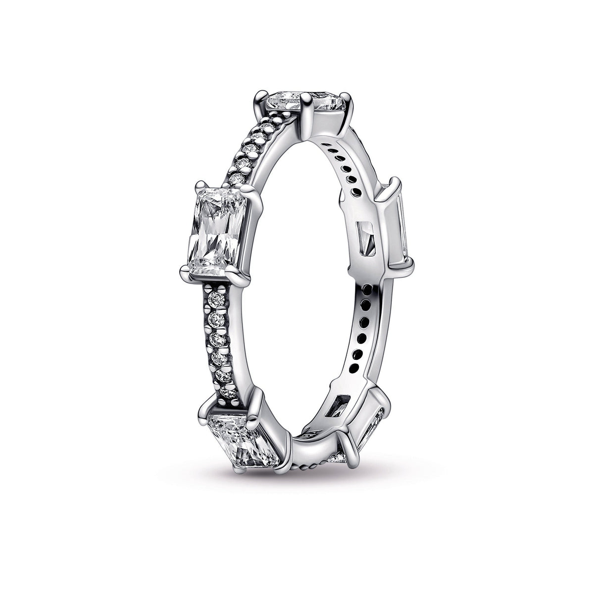 Pandora Rectangular Bars Sparkling Pave Ring