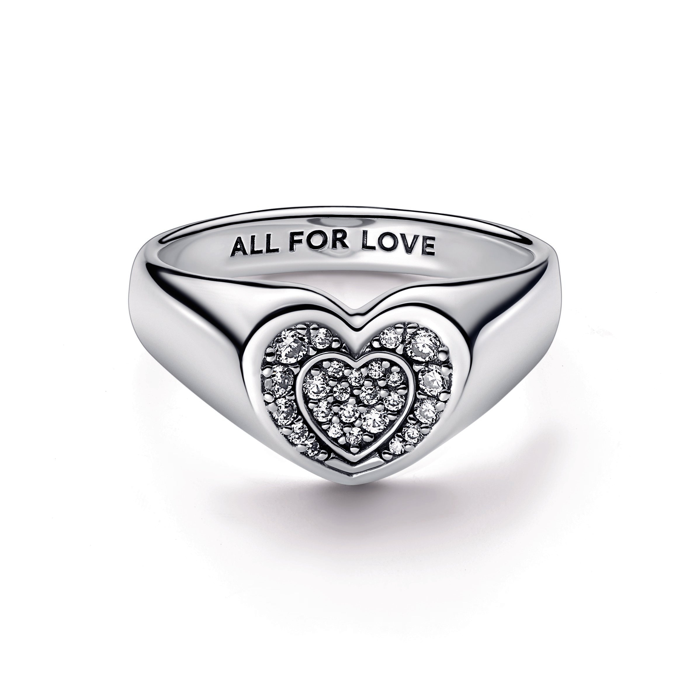 Pandora Radiant Heart Pave Signet Ring