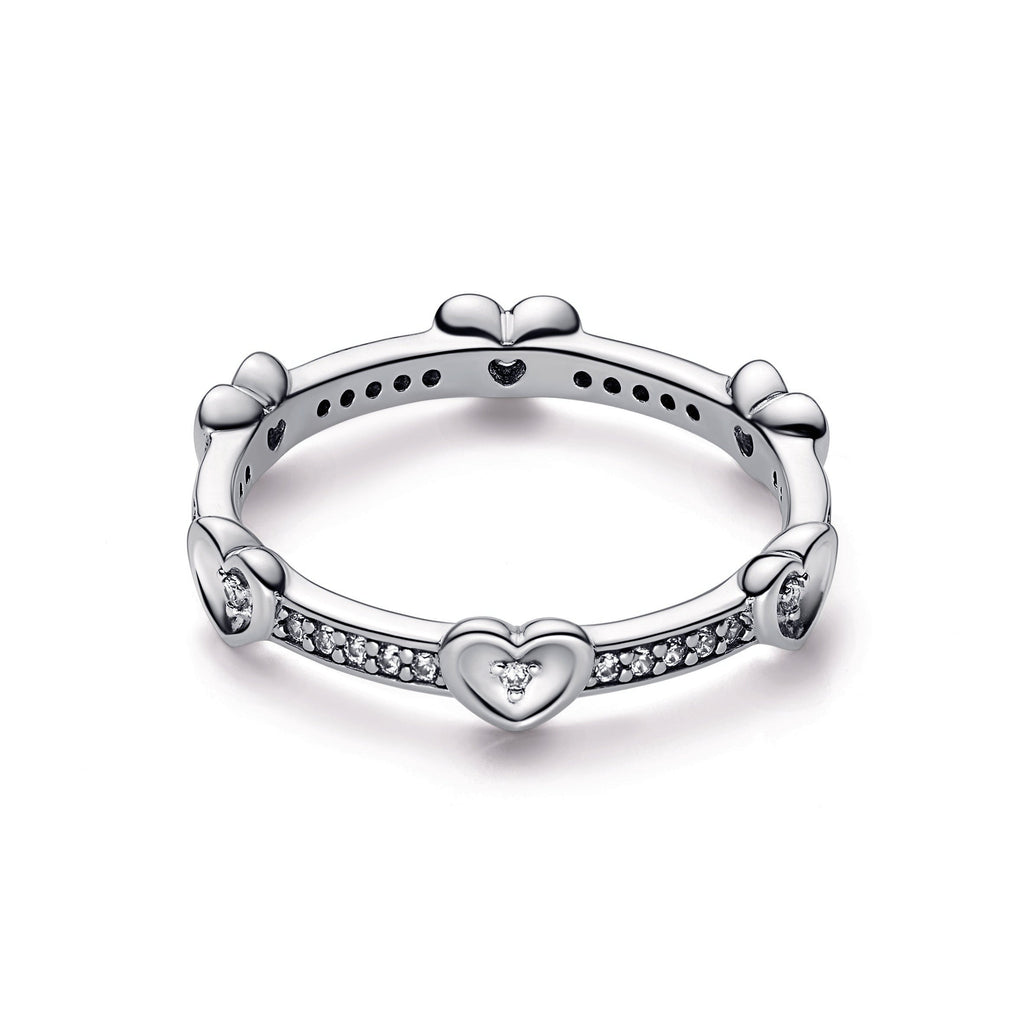 Pandora Radiant Sparkling Hearts Ring