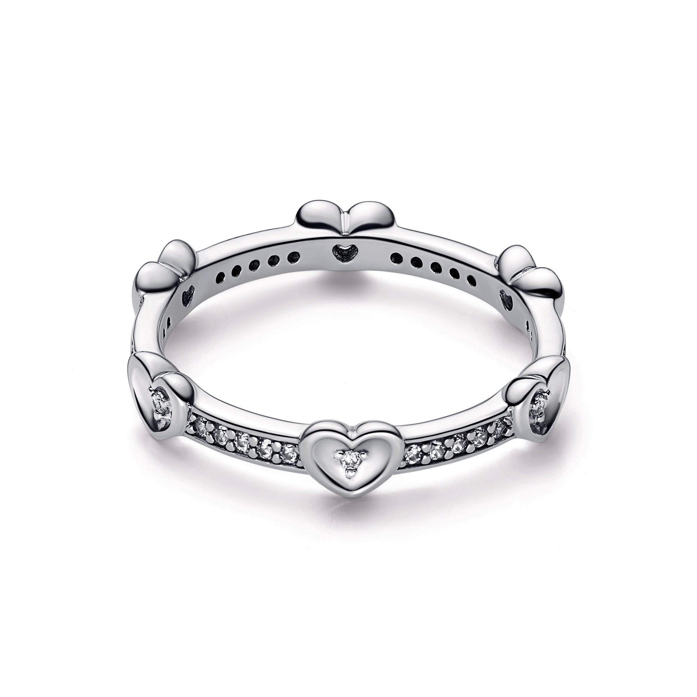 Pandora Radiant Sparkling Hearts Ring