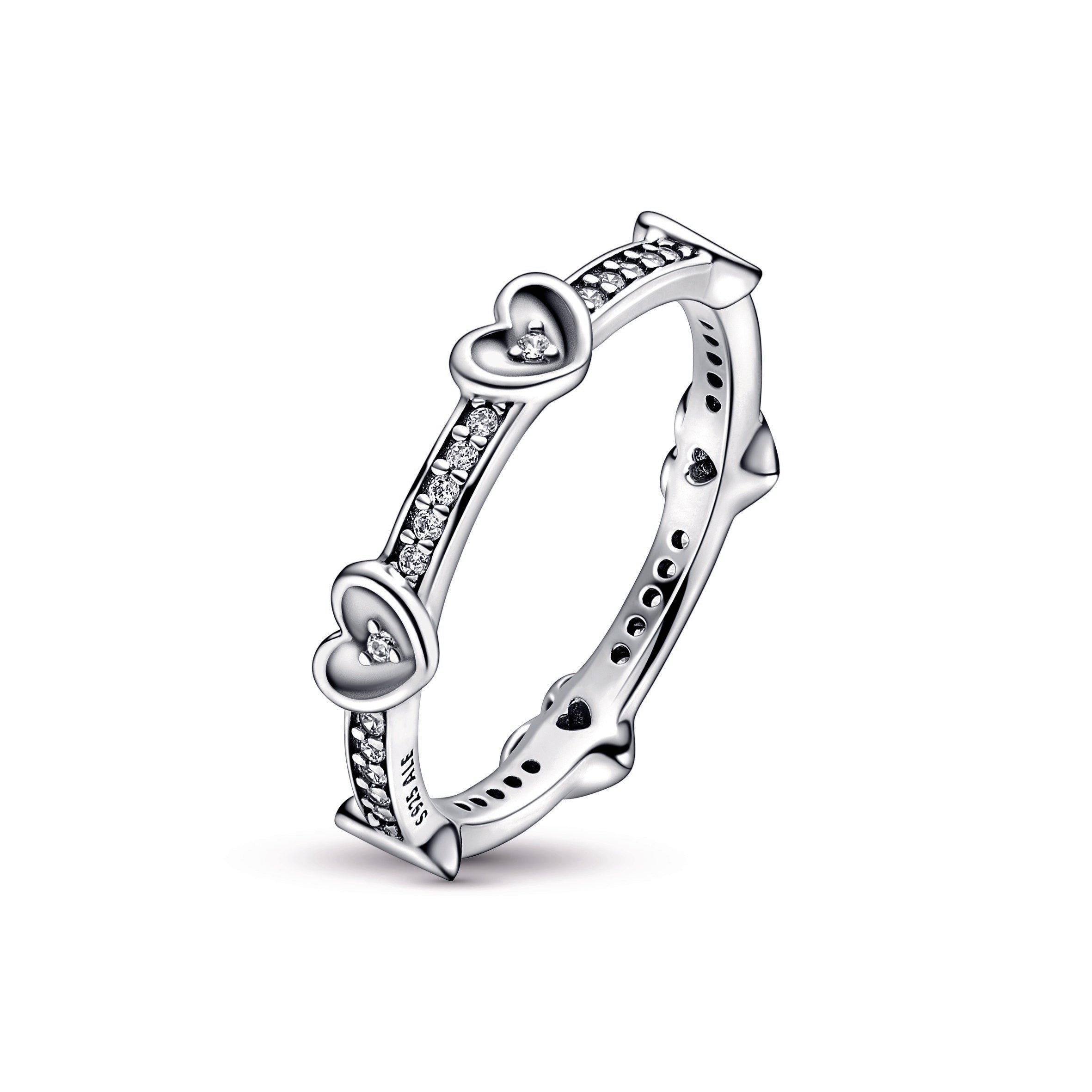 Pandora Radiant Sparkling Hearts Ring