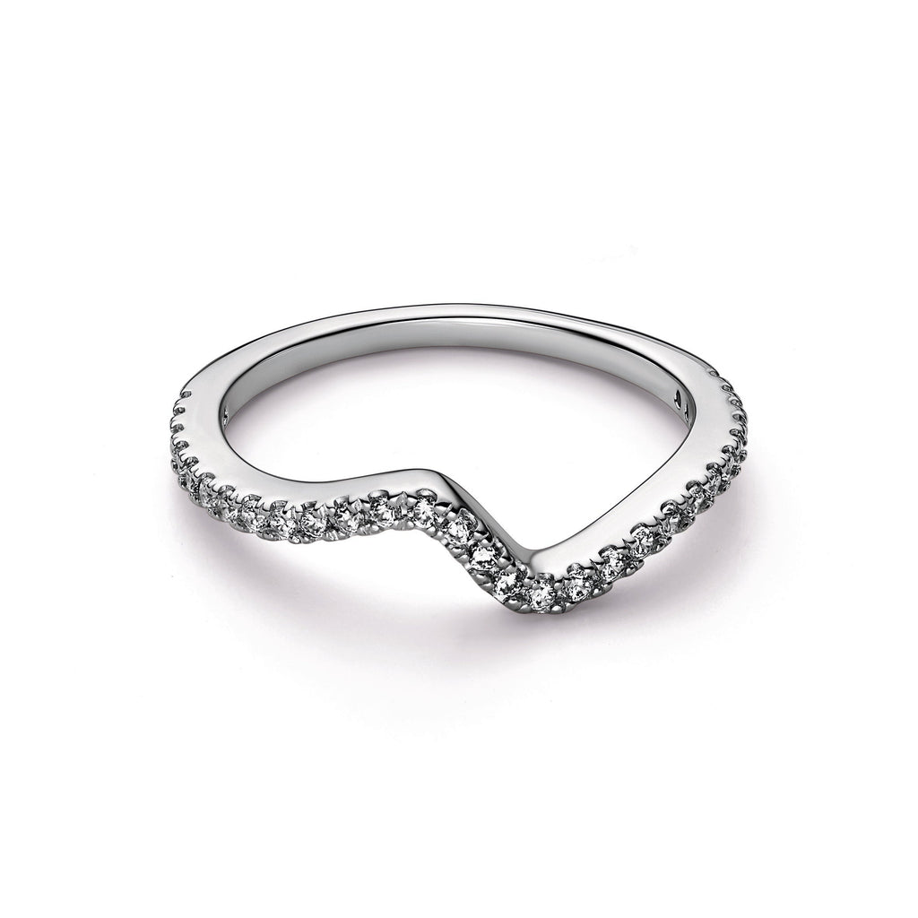 Pandora Sparkling Wave Ring