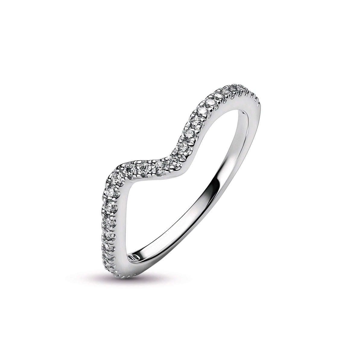 Pandora Sparkling Wave Ring