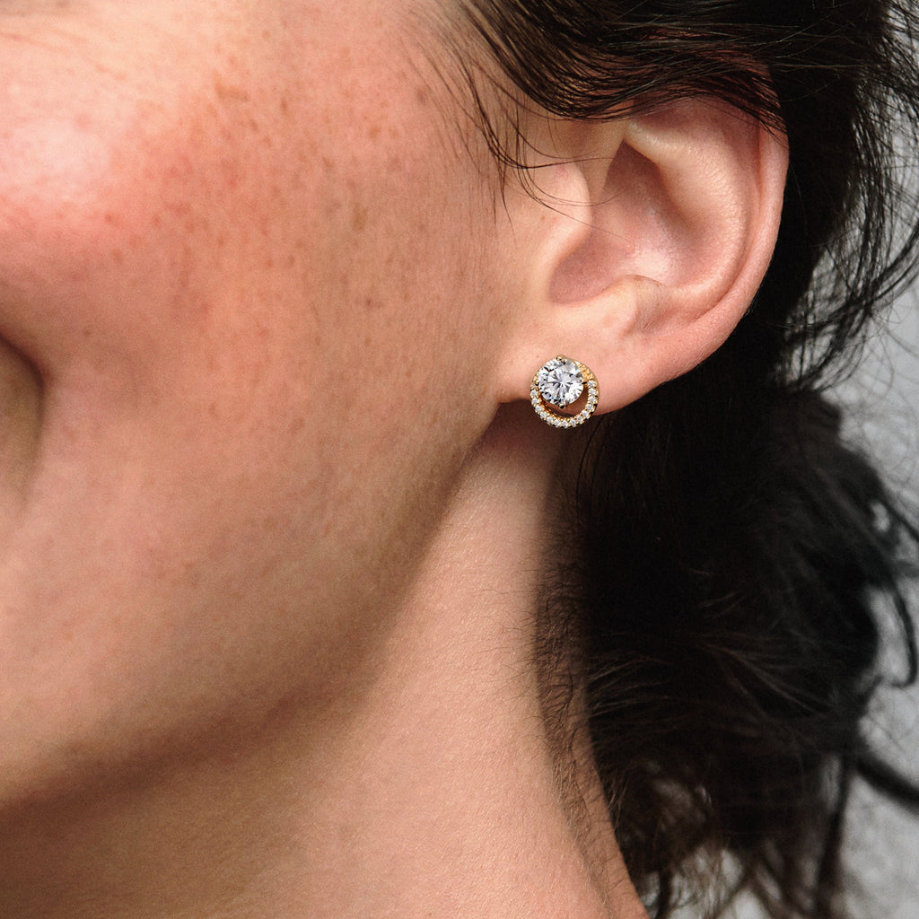 Pandora Sparkling Round Halo Stud Earrings