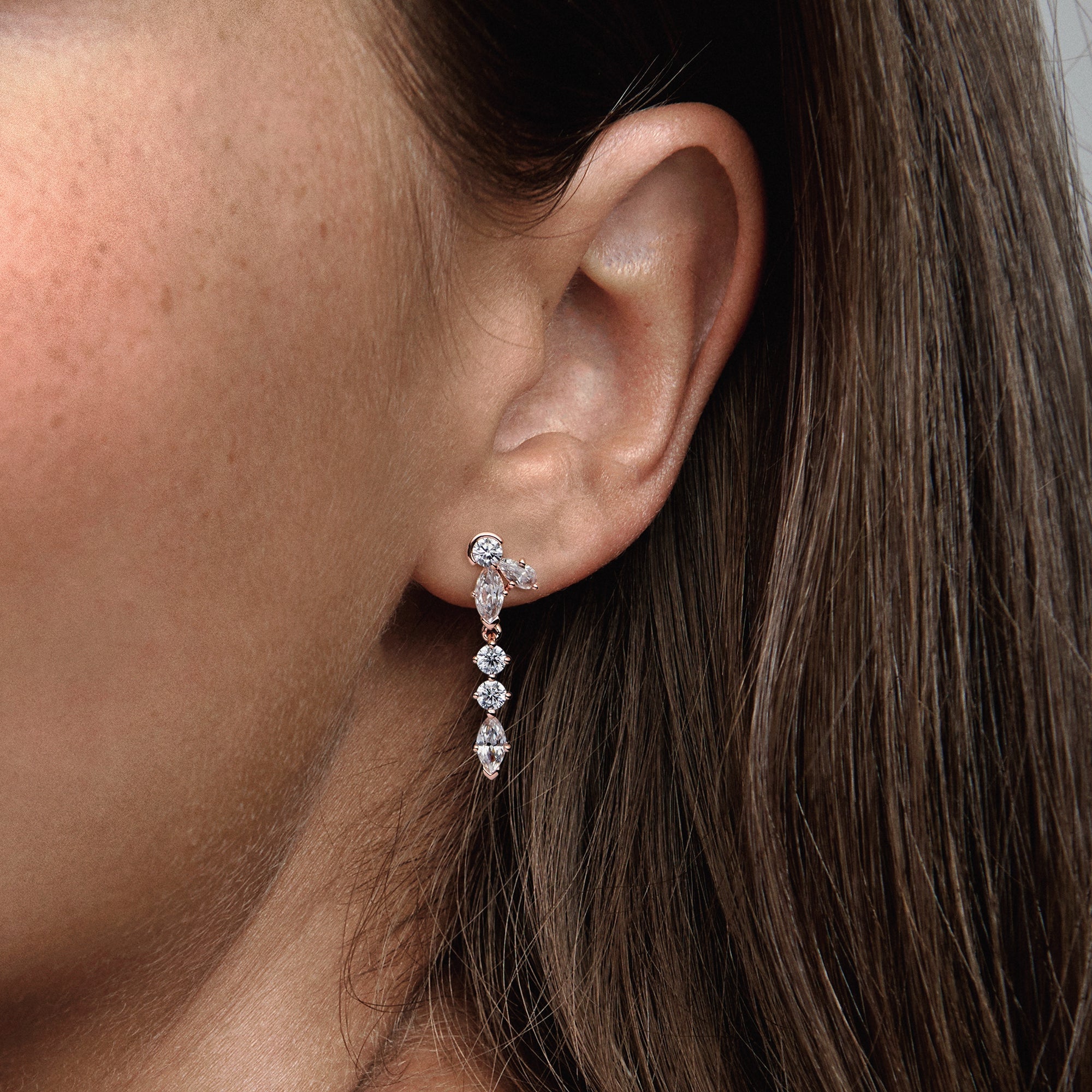 Pandora Sparkling Herbarium Cluster Drop Earrings