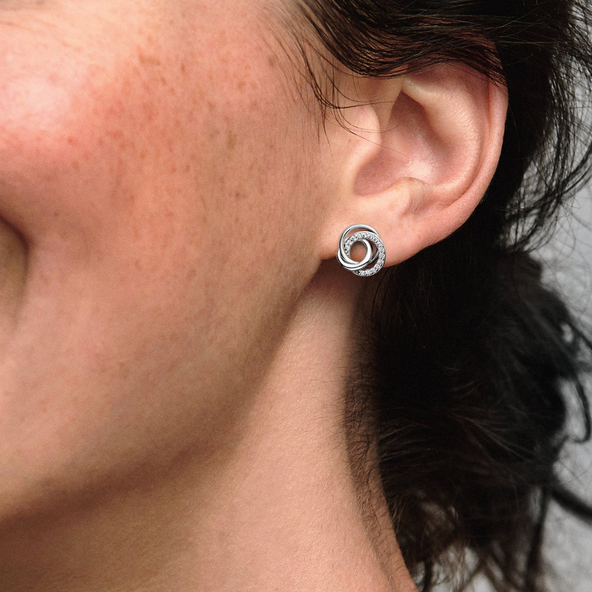 Pandora Family Always Encircled Stud Earrings
