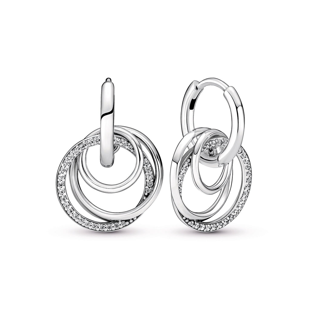 Pandora Family Always Encircled Hoop Earrings
