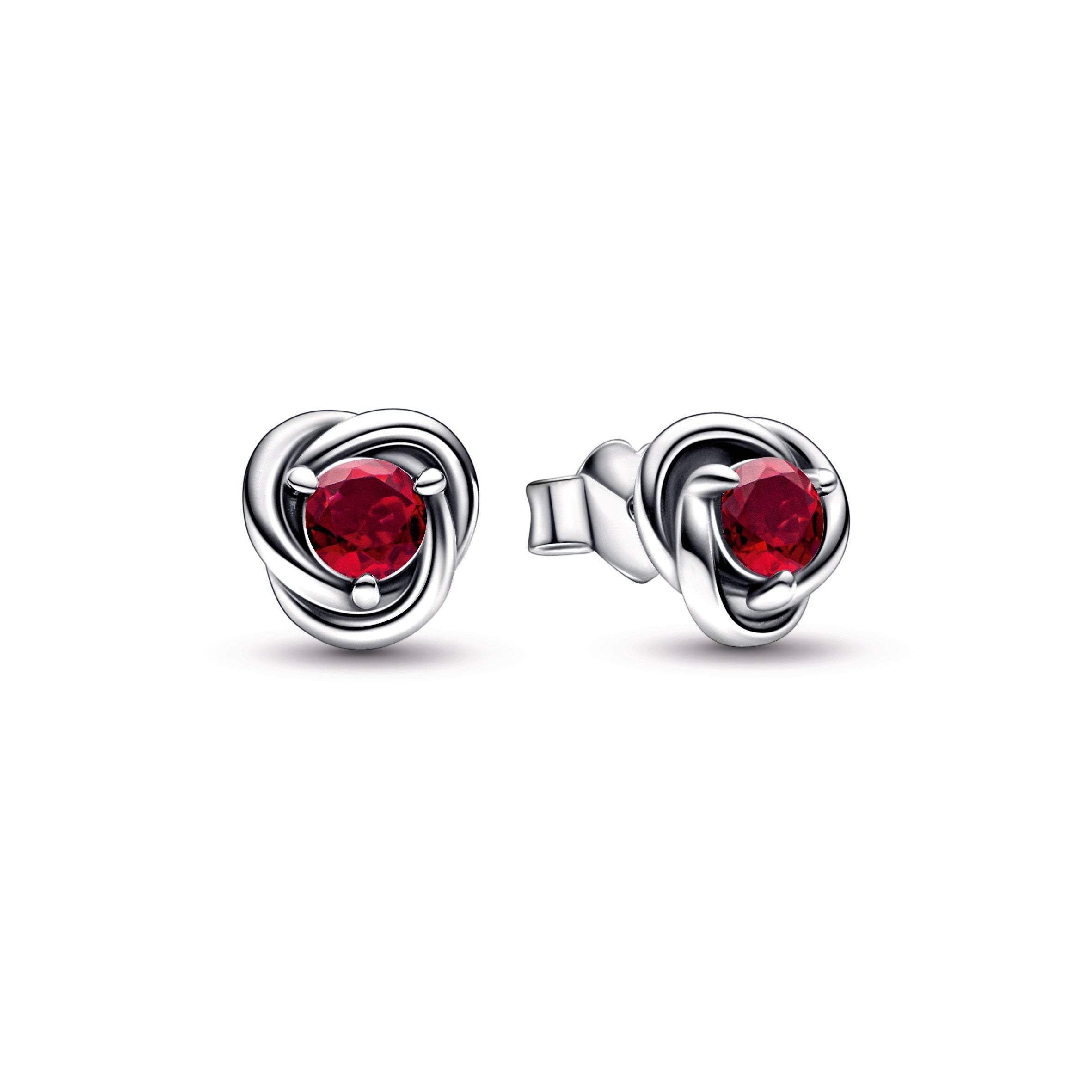 Pandora True Red Eternity Circle Stud Earrings