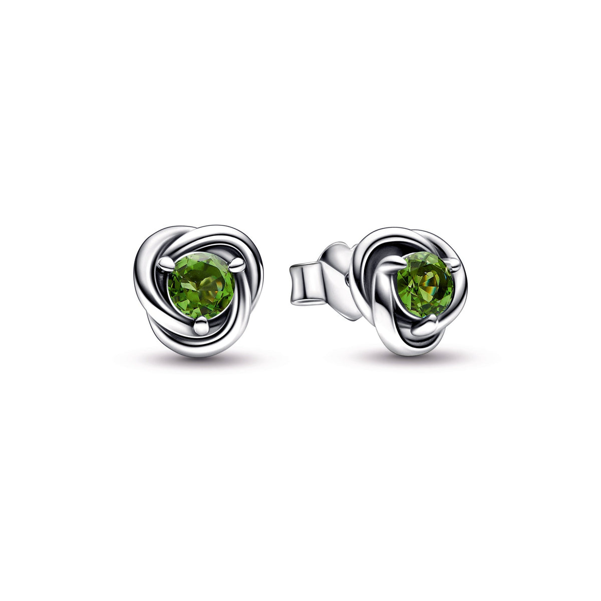Pandora Spring Green Eternity Circle Stud Earrings