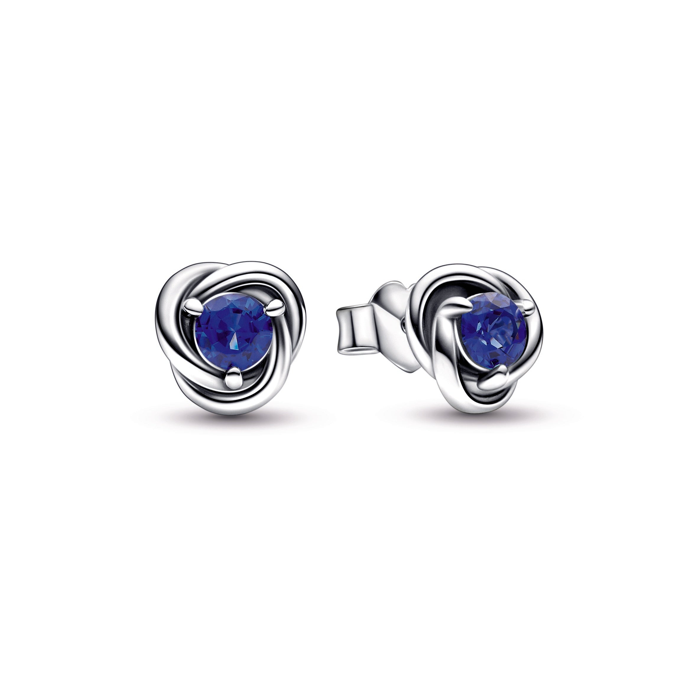 Pandora Blue Eternity Circle Stud Earrings