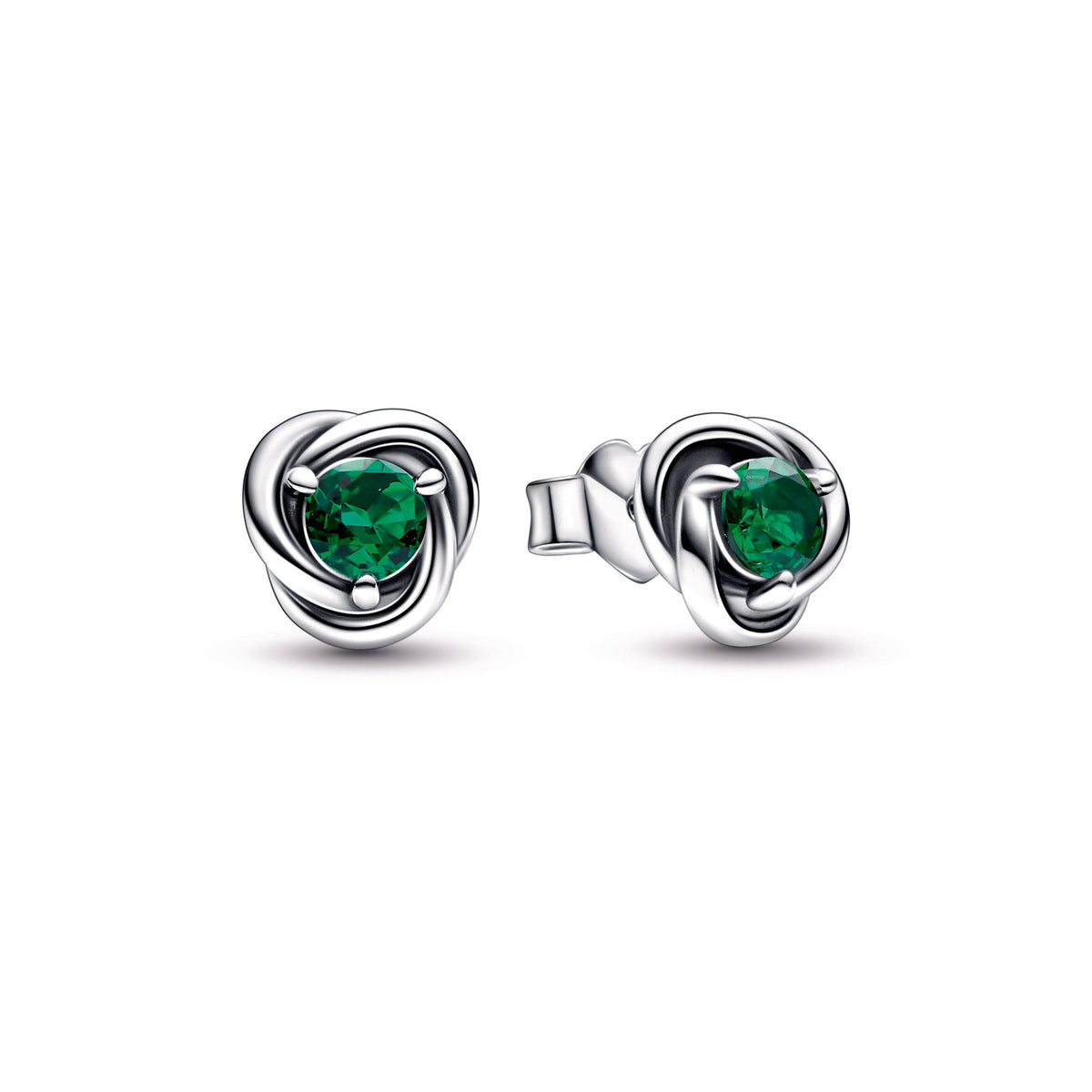 Pandora Green Eternity Circle Stud Earrings