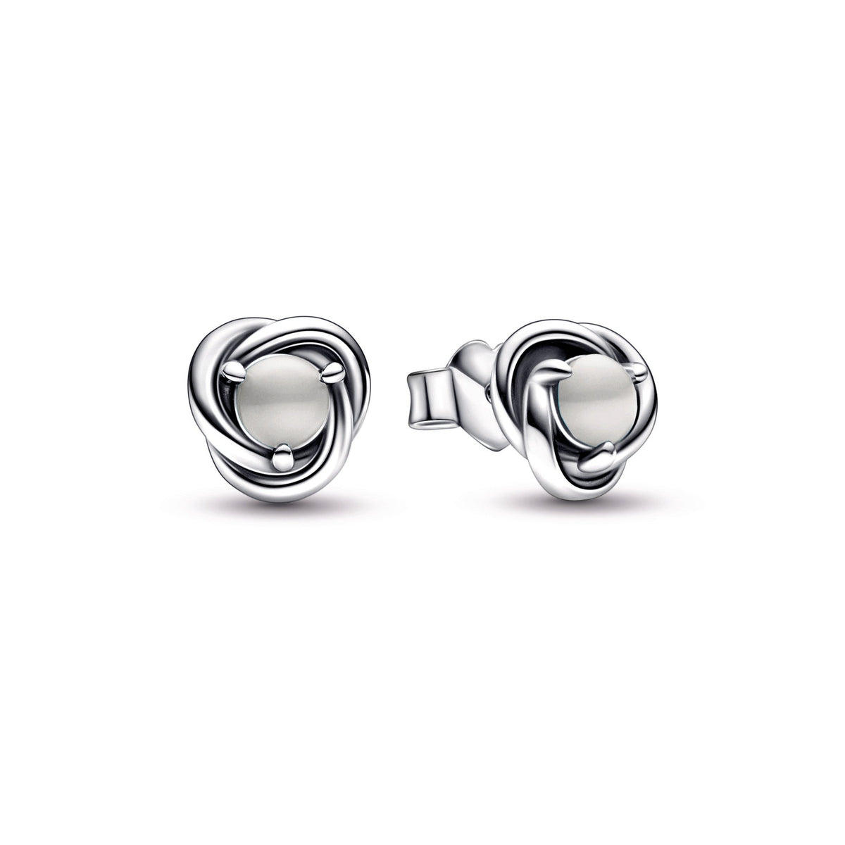 Pandora White Eternity Circle Stud Earrings
