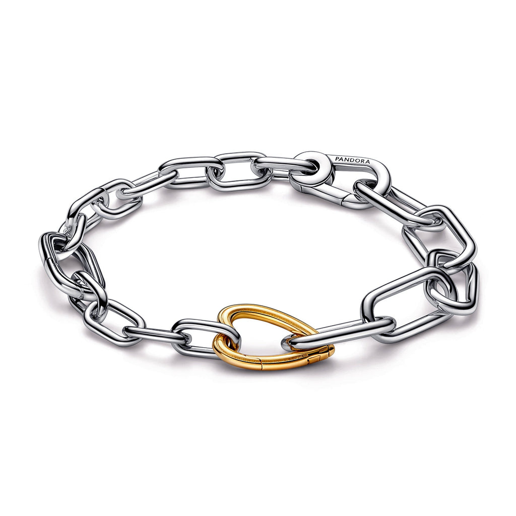 Pandora ME Two-Tone Heart Link Chain Bracelet