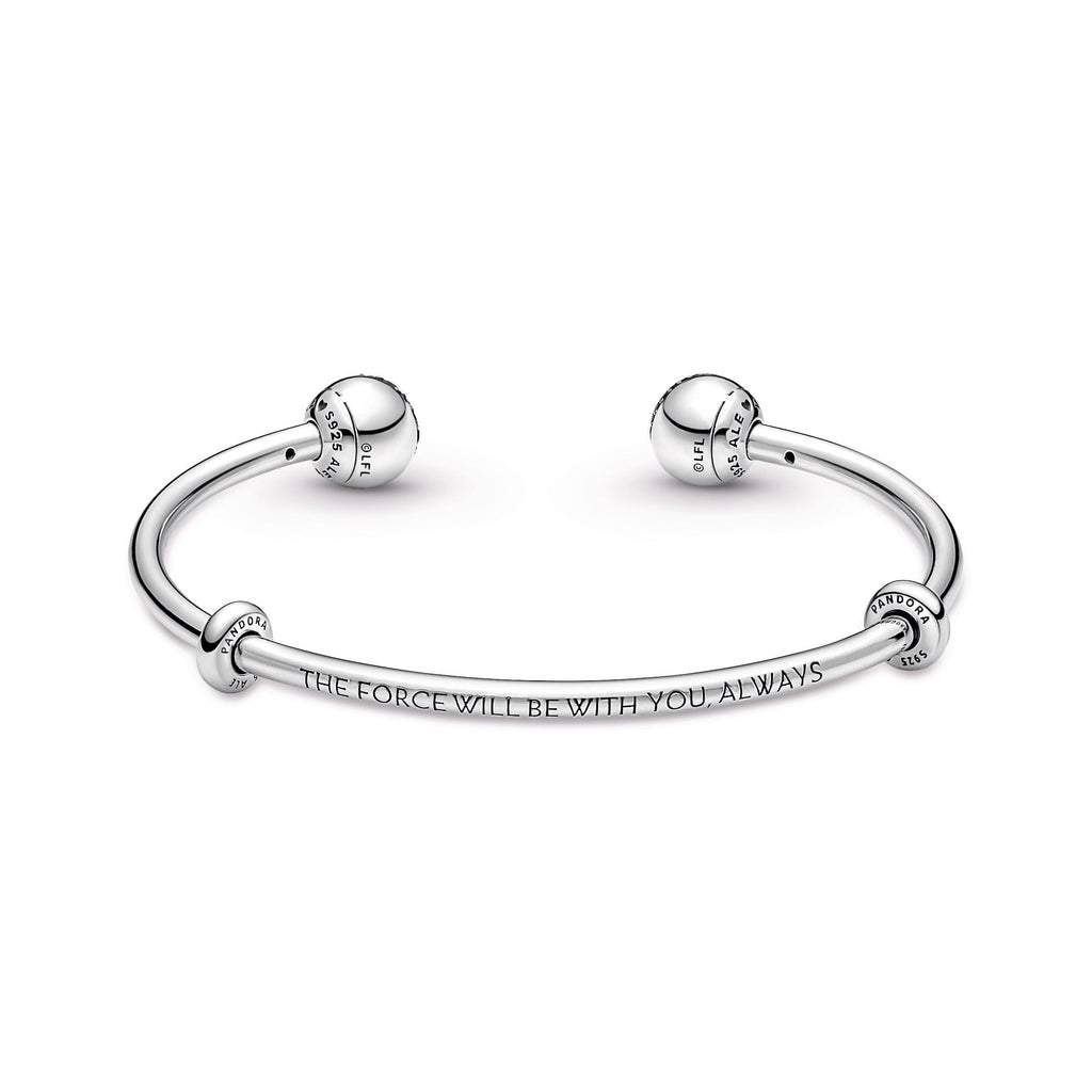 Pandora Moments Star Wars Light & Dark Side Logo Open Bangle