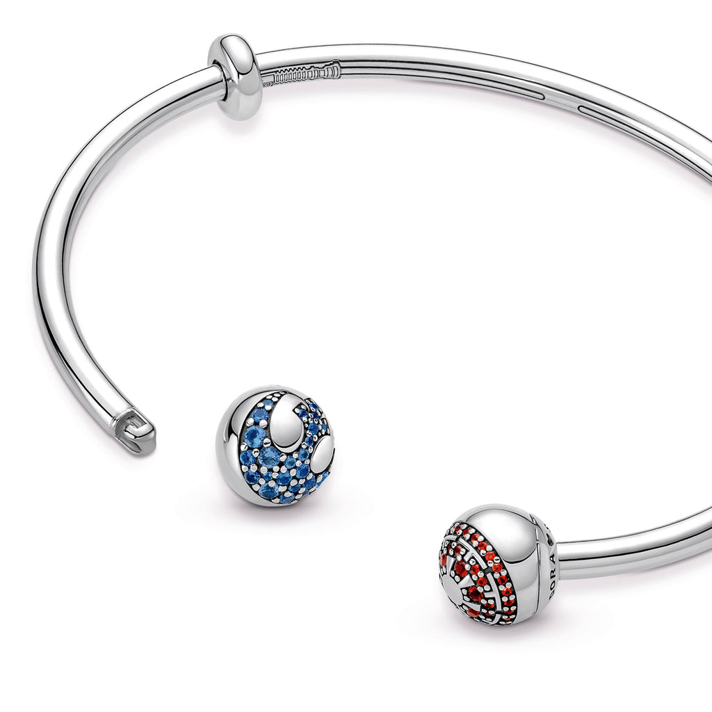 Pandora Moments Star Wars Light & Dark Side Logo Open Bangle