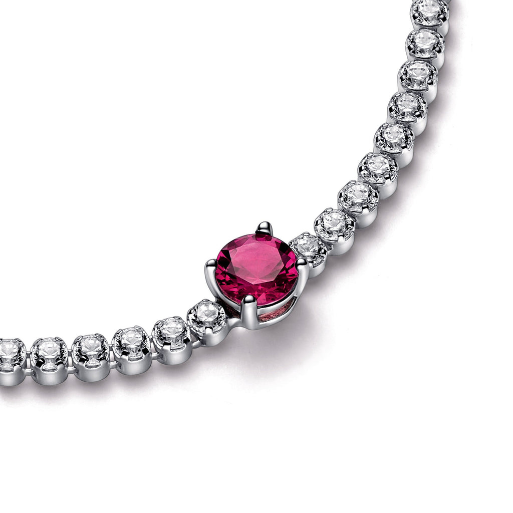 Pandora Red Sparkling Round Pave Tennis Bracelet