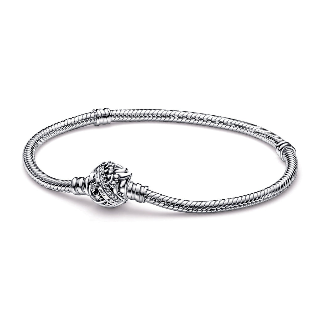 Pandora Disney Tinker Bell Clasp Moments Snake Chain Bracelet