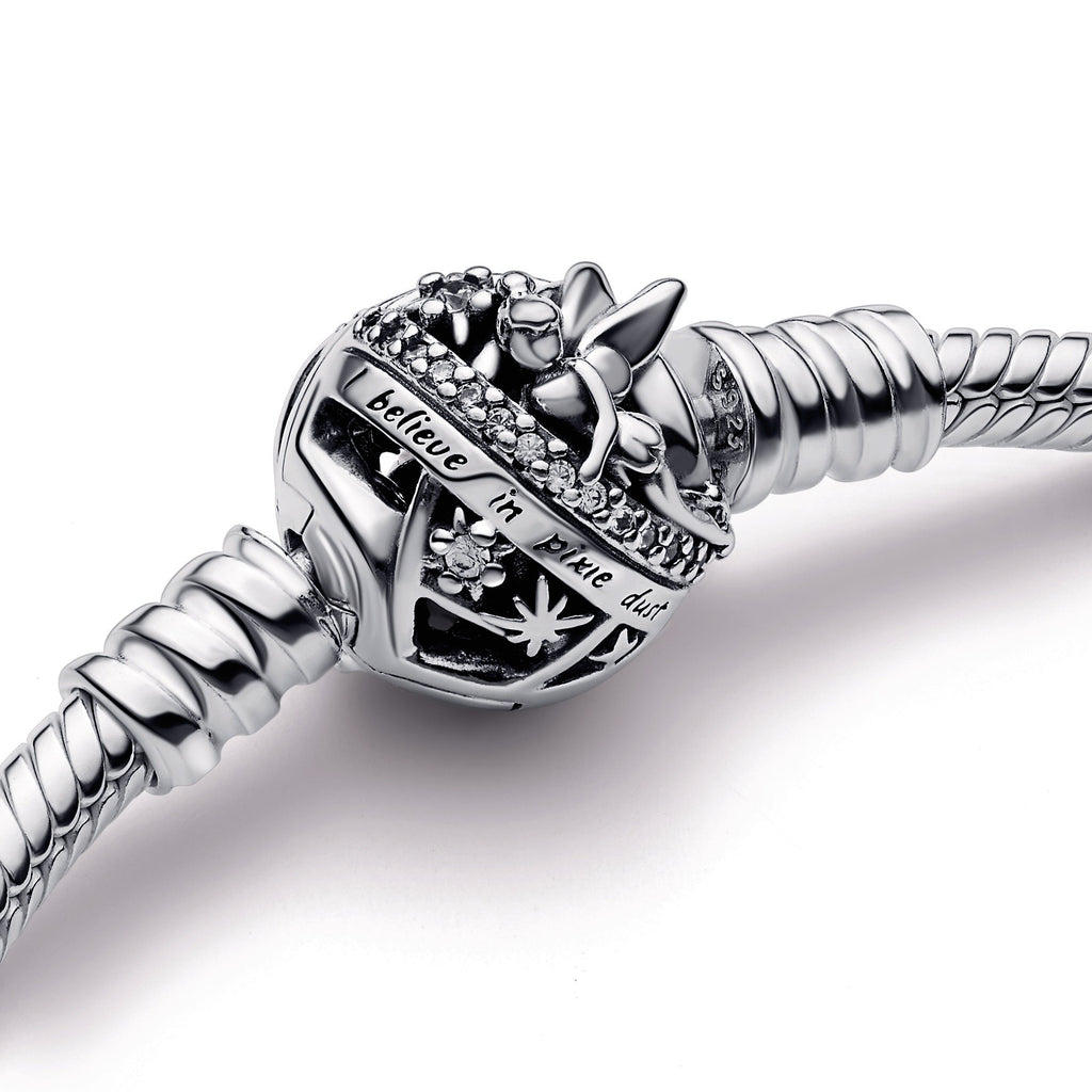 Pandora Disney Tinker Bell Clasp Moments Snake Chain Bracelet