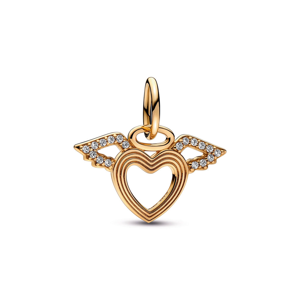 Pandora Heart & Angel Wings Dangle Charm