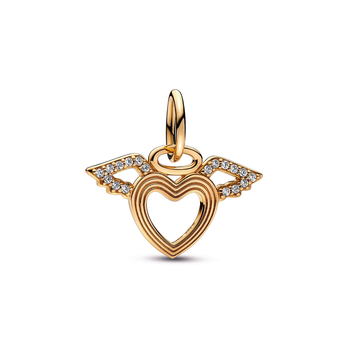 Pandora Heart & Angel Wings Dangle Charm