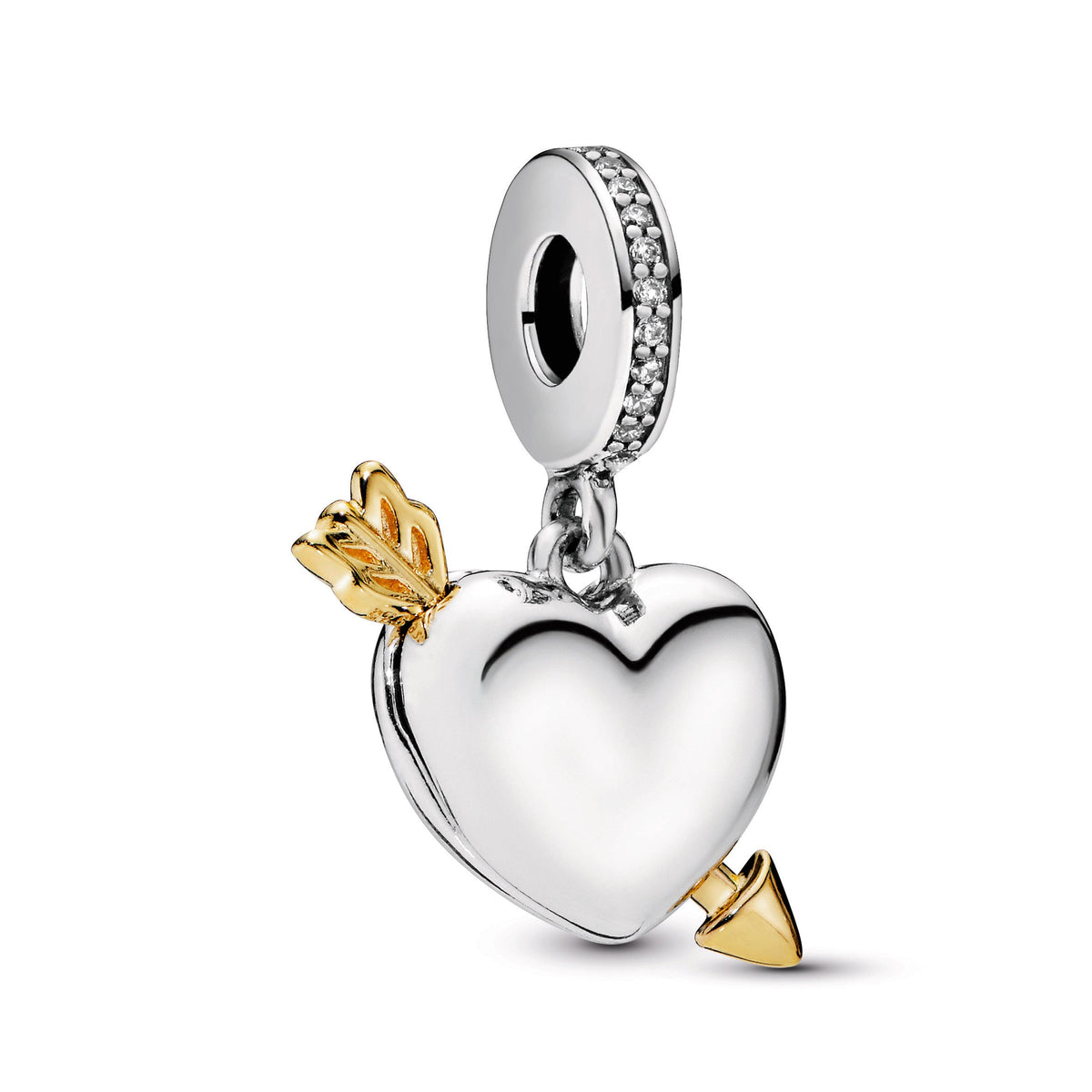 Pandora Loved Heart & Arrow Dangle Charm