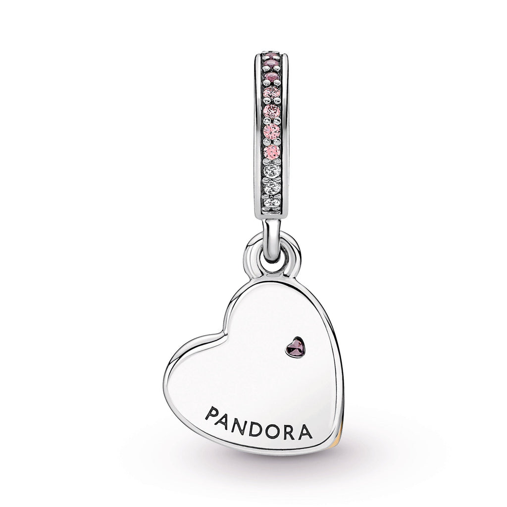 Pandora Entwined Infinite Hearts Double Dangle Charm