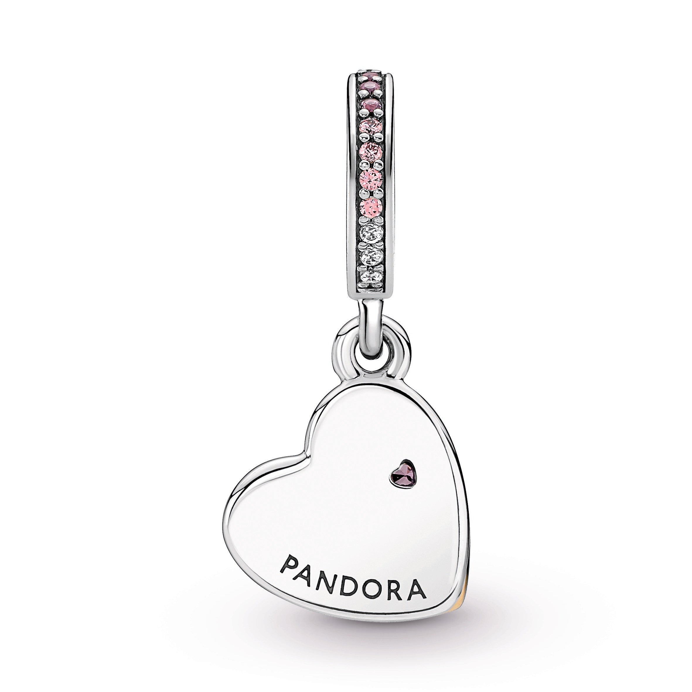 Pandora Entwined Infinite Hearts Double Dangle Charm