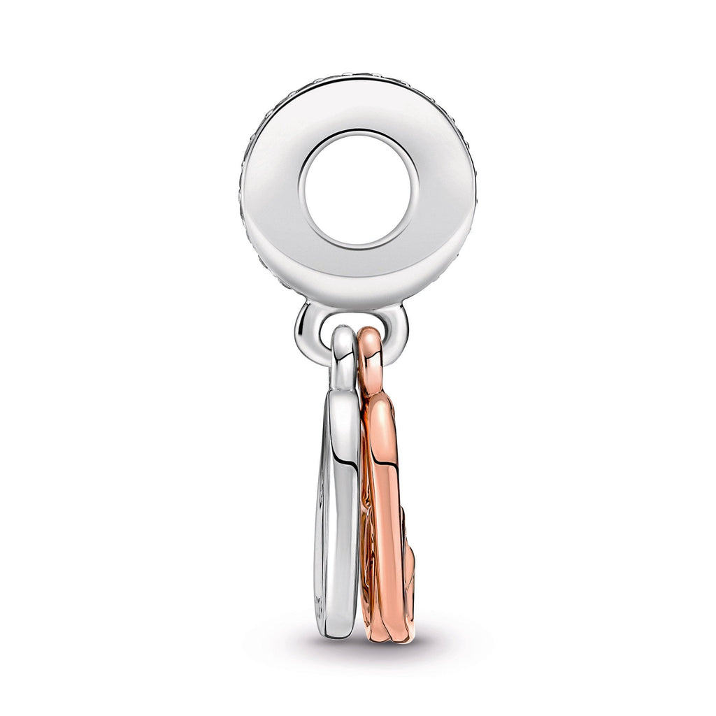 Pandora Entwined Infinite Hearts Double Dangle Charm