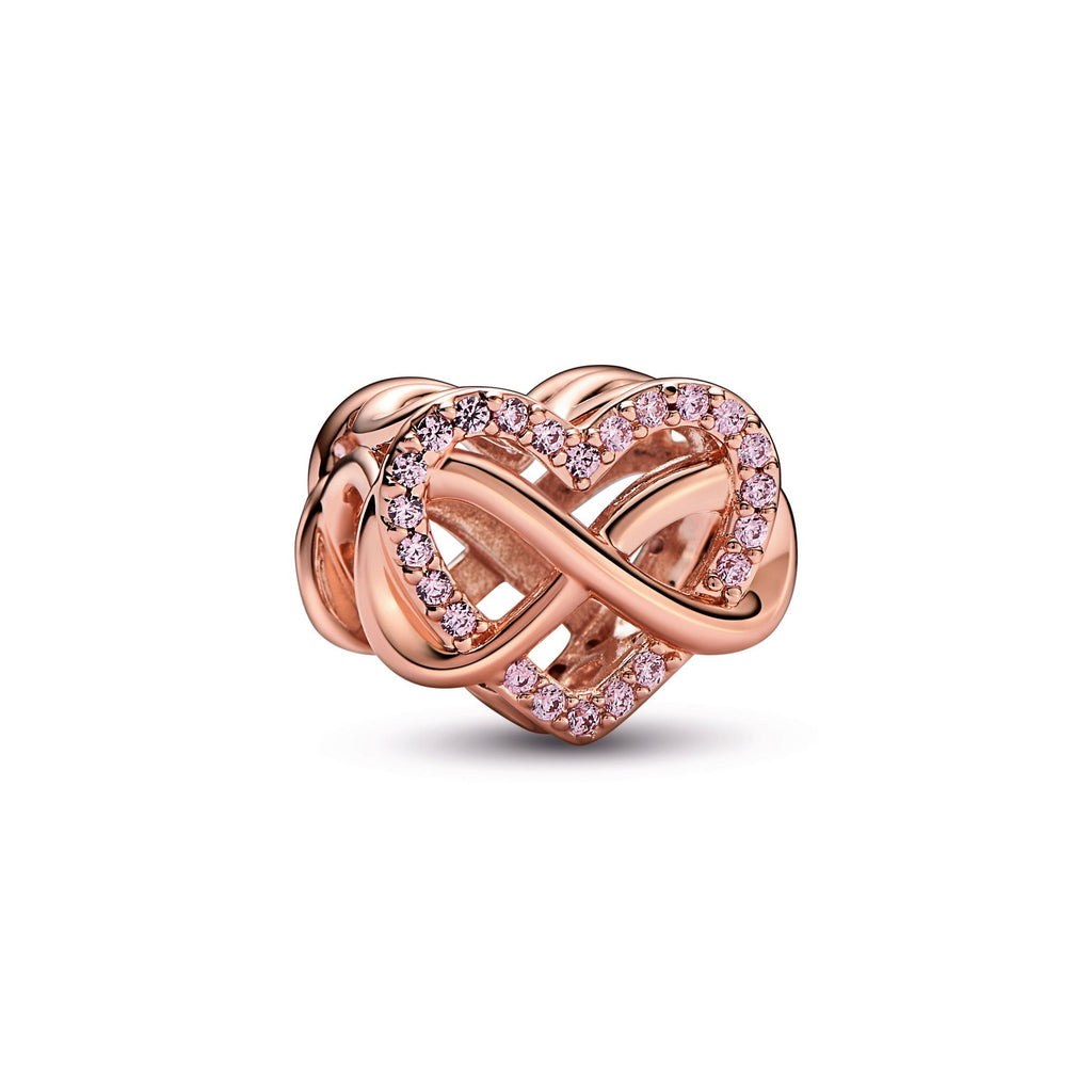Pandora Sparkling Infinity Pink Heart Charm