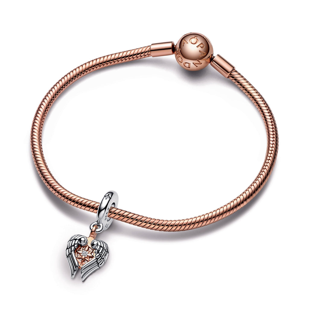 Pandora Celestial Compass Angel Wings Dangle Charm