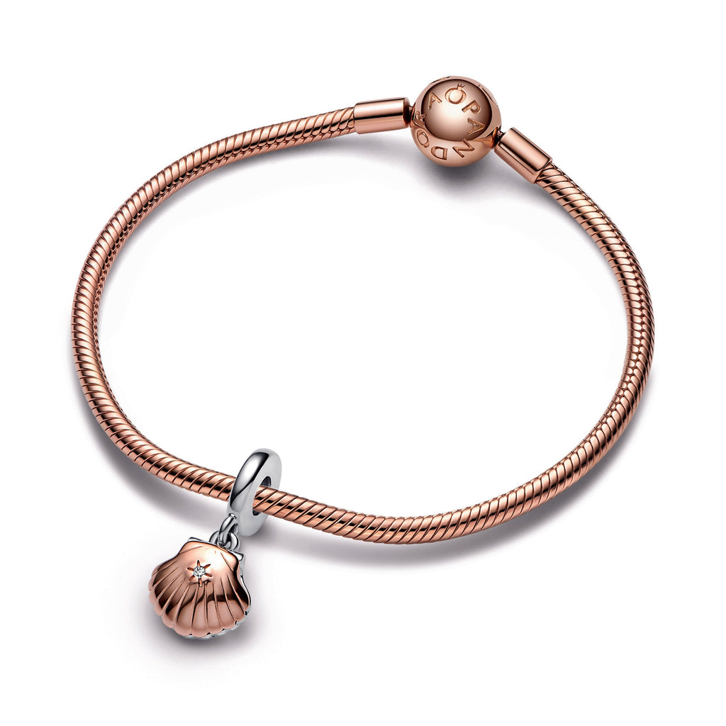 Pandora Club 2023 Sea Shell & Treated Freshwater Pearl Dangle Charm