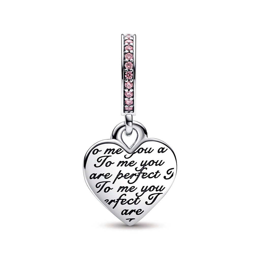 Pandora Two-Tone Infinity Heart Double Dangle Charm