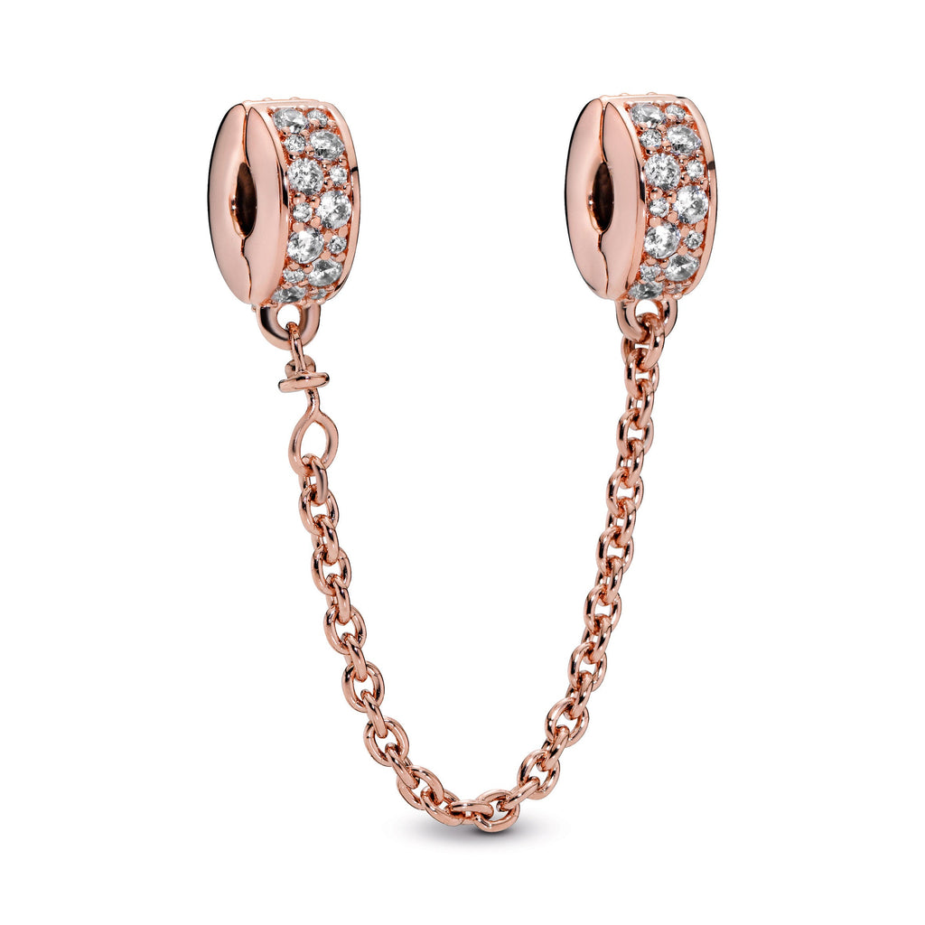Pandora Clear Pave Safety Chain Clip Charm