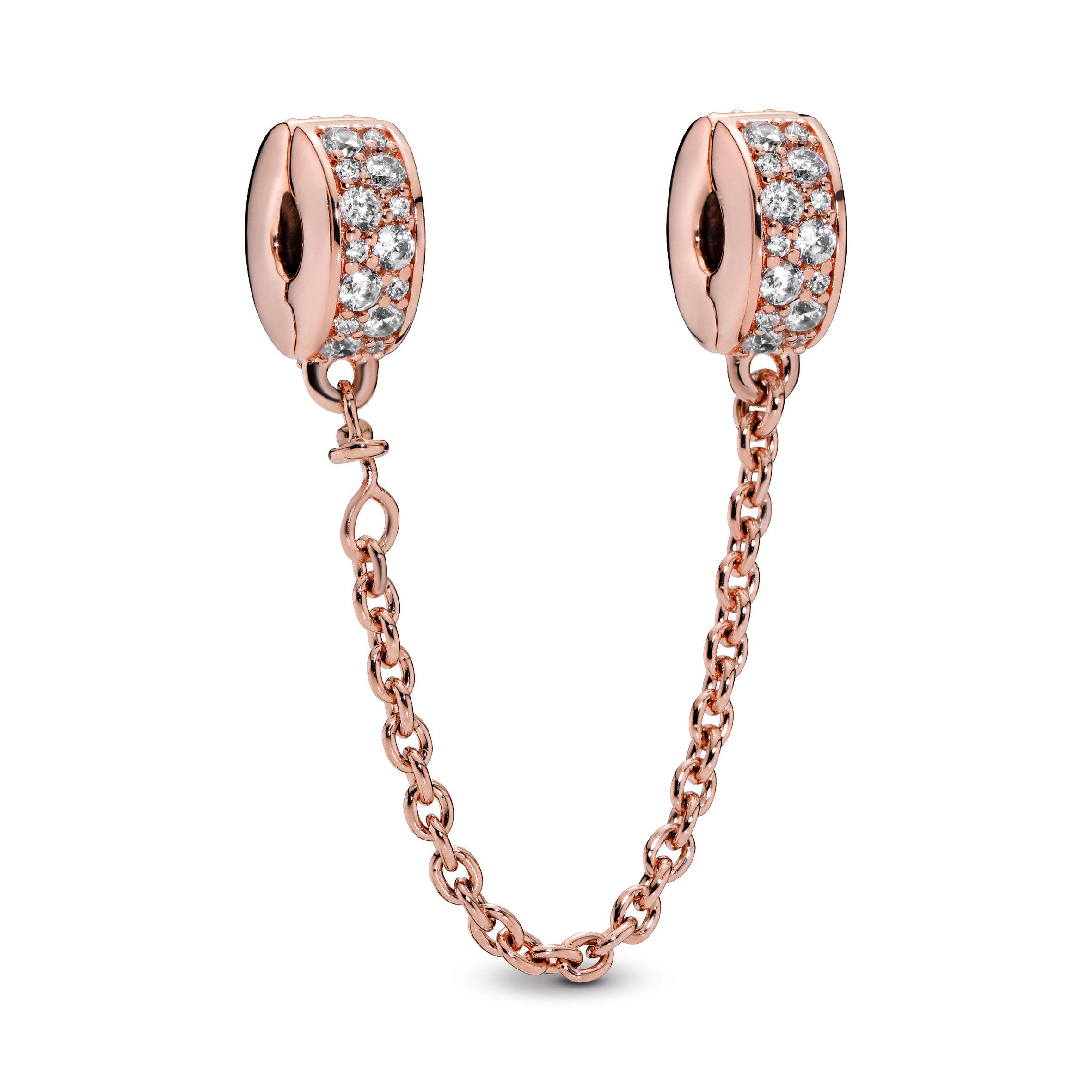 Pandora Clear Pave Safety Chain Clip Charm