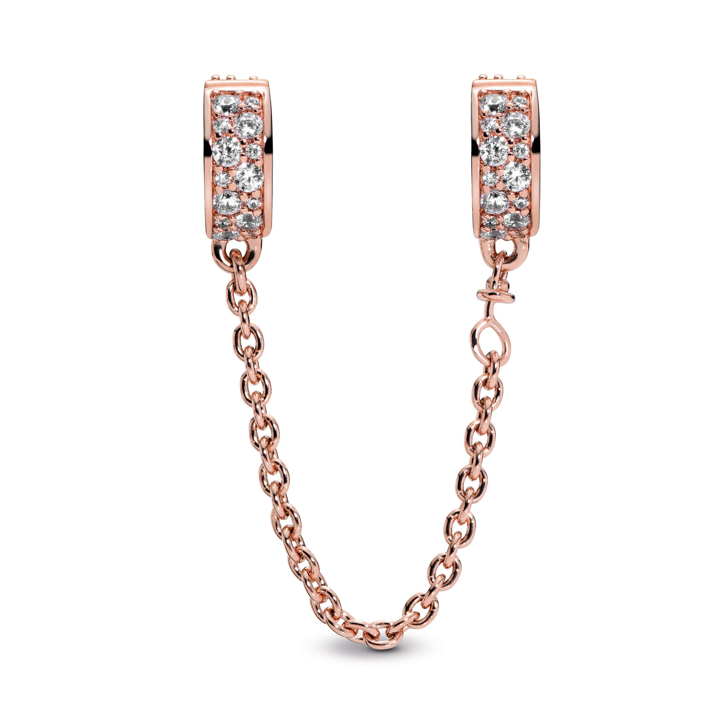 Pandora Clear Pave Safety Chain Clip Charm