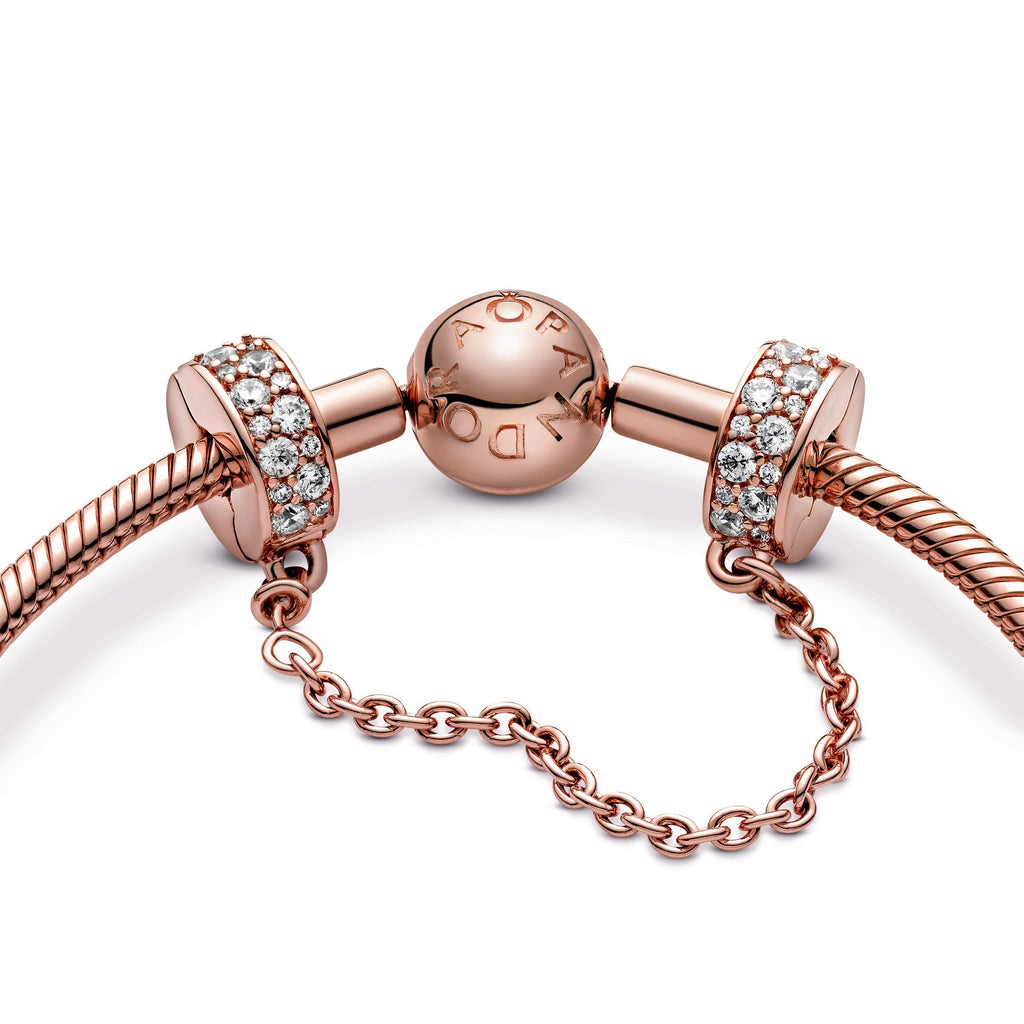 Pandora Clear Pave Safety Chain Clip Charm