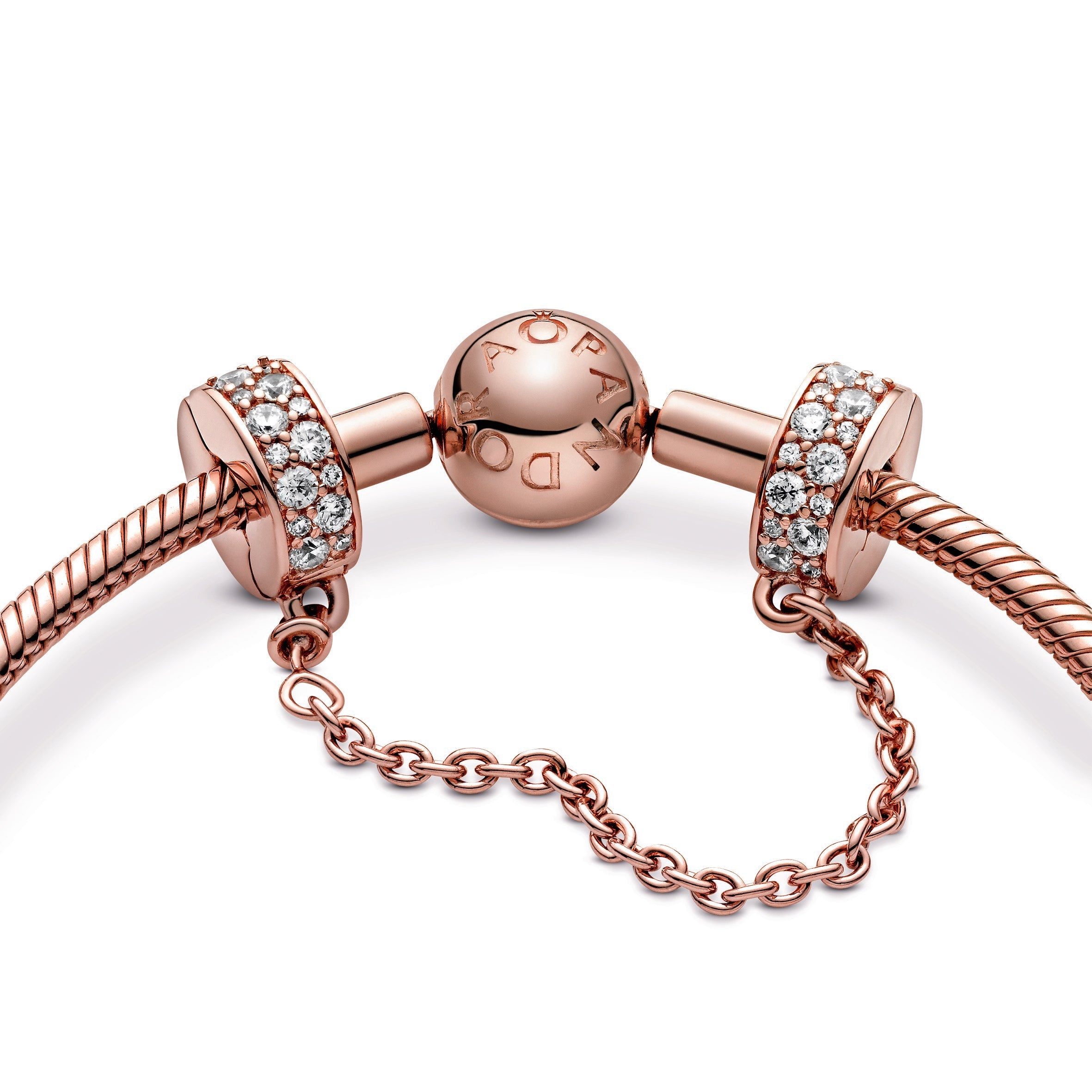 Pandora Clear Pave Safety Chain Clip Charm
